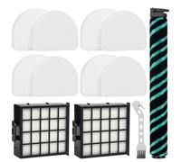 Walntec AZ4002 AZ4000 AZ4000C Filter Replacement Parts for Shark Power Detect Pro Max Upright Vacuum Cleaner -1 Roller Brush 2 HEPA Filters 4 Foam & Felt Filters 1 Cleaning Brush