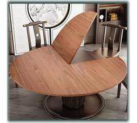 Walnut 36Inch Round Dining Table Top4Fold SpaceSaving Kitchen Table Replacement Perfect for Temporary Use Fits 3048 Inch Tables Easy to Install