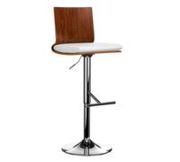 Walnut and White Bar Chair with Square Back | Giles