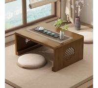Walnut Bamboo Foldable Tea Table for Meditation, Decoration & Small Spaces - Versatile, Eco-Friendly Design for Zen Living
