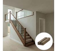 Walnut Baserail Modern 1.2M 10mm Groove For Glass Uk Manufactured Traditional Products Ltd