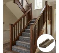 Walnut Baserail Modern 2.4M 35mm Groove For Spindles Uk Manufactured Traditional Products Ltd