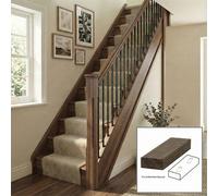 Walnut Baserail Modern 3.6M Rake Drilled For 14mm Metal Spindles Uk Manufactured Traditional Products Ltd