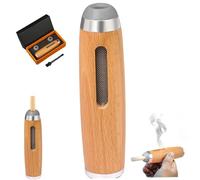 Walnut Cigarette Holder, Detachable Handheld Portable Ashtray, Reusable Windproof Smokeless Cigarette Ash Catcher for Travel, Home, Office, Car Travel Ashtray
