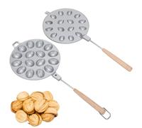 Walnut Cookie Maker 16 Cavity Walnut Cookie Mold with Handle Baking Tool for Home Kitchen, 17.7 Inch Long