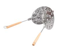 Walnut Cookie Maker 16 Holes Electric Nut Walnut Cake Maker Nonstick Oreshki Mold Maker Efficient Walnut Mold Pastry Nut Cookies Maker Cookie Assorted Maker for Baking Cookies(Silver)