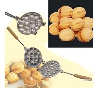 Walnut Cookie Mold Maker - 16 Cavity Russian Oreshki/Oreshnitsa for Traditional Nut Cookies - Орешница (16 Nuts)