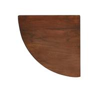 Walnut Corner Shelf Set of 3 - Floating Triangular Wooden Wall Shelves for Home Decor, Space-Saving Storage Solution, Size: 35x35x1.7cm, Stylish Display Shelves