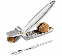 Walnut Cracker, Heavy Duty Nutcracker, Nut Crackers for All Nuts,Crocodile Multifunctional Nut Cracker Tool (Silver)