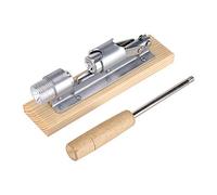 Walnut Cracker, Mechanical Nut Opener Adjustable Leverage Design Heavy Duty Metal Construction with Wooden Base for Cracking Walnuts Pecans Hazelnuts Brazil Nuts
