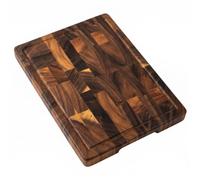 Walnut Cutting Board for Kitchen, 11.8x8x1" End Grain Cutting Board with Juice Groove, Reversible Solid Wood Butcher Block Cutting Board, Charcuterie Board, Tablas Para Picar Cocina (11.8"L×8"W)