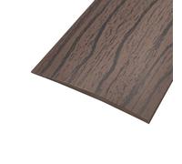 Walnut, Flat Laminate to Tile Threshold Bar, PVC Transition Profile, Self-Sticking Vinyl Edge Trim for Floor Gap, Carpet to Floor Seam Joining Strip