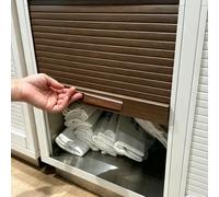 Walnut Folding Indoors Tambour Door for Closet 30 35 60 65 cm Wide