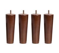 Walnut Fur Legs 4 Pack Solid Wood Couch Legs 50 cm Height Replacement Feet for Sofa Cabinet Armchair M8 Screws Included Slish &