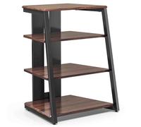 Walnut HiFi Audio Cabinet - Professional Amplifier Rack with Multi-Function Support Stable Heat Dissipation 4th Floor Shelf for Home Audio Equipment Perfect for Audiophiles