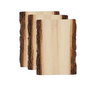 Walnut Hollow Basswood Plank, 7-9" Wide x 11" with Live Edge Wood (Pack of 3) - for Wood Burning, Home Décor, and Rustic Weddings
