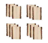 Walnut Hollow Basswood Plank Small with Live Edge Wood (Pack of 12) - for Wood Burning, Home Décor, and Rustic Weddings