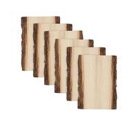 Walnut Hollow Basswood Plank Small with Live Edge Wood (Pack of 6) - for Wood Burning, Home Décor, and Rustic Weddings