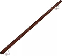Walnut Indoor Stair il - Anti-Slip Railing with Stainless Steel Brackets, Adjustable 1.6-18.4ft, Available in 5ft (1.5m) & 8.2ft (2.5m) Wood Color