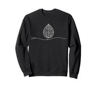 Walnut Leaf Line Art Nature Lover Sweatshirt