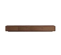 Walnut Modern Floor-Standing TV Cabinet 160cm/200cm Solid Wood Freestanding TV Stand for Living Room Stylish Storage Unit Contemporary Design (160x24x24cm)