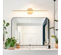 Walnut Modern LED Wall lamp, Wood Grain Design, Geometric Metal Wall lamp, Three Color Temperature Adjustable, Indoor Lighting Fixture, Suitable for Living Room, Bedroom