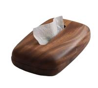 Walnut Napkin Box Cover - Modern Vintage Design, for Desk & Bathroom Decor.