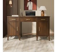 Walnut Office Desk with Drawers - Delilah
