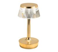 (Walnut, One size) Crystal Diamond LED Table Lamp for Touch Dimming Desk Bedside Lamp Decor Romantic USB Rechargeable Bar Atmosphere Night