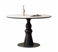 Walnut Round Dining Table for 4 Kitchen Breakfast Table with Sturdy Wood Legs Modern Home Living Room Furniture Ideal for Dining and Entertaining