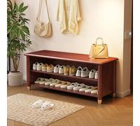 Walnut Shoe Rack Bench - Multifunctional Entryway Storage with Folding Lid Space Saving Design for Shoes & Accessories Available in Various Styles