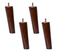 Walnut Sofa Legs Set of 4 Solid Wood Couch Feet Replacement 50cm Adjustable Fur Legs for Couch Cabinet Armchair M8 Screws Included Slish Design