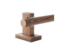 Walnut Solid Wood Curtain Rod - 110.2in (280cm) Smooth Burr-Free Double/Single Track Elegant Roman Style for Doors & WindowsHome Decor Accessory