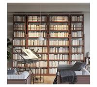 Walnut Solid Wood FloortoCeiling Bookshelf 45x30x264cm Library Bookcase WallMounted Partition Storage Shelf Modern Home Furniture by MINGPING