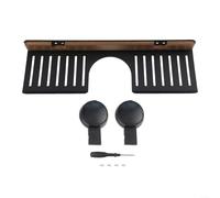 Walnut Suction Cup Shelf 40cm, Drill-Free Wall Mounted Rack for Bathroom & Kitchen, Aluminum Alloy Storage Organizer for Soap Shampoo Utensils, Black