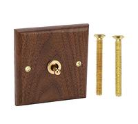 Walnut Toggle Switch Home Single Control Light Lever Switch Electrical Outlet Retro Single Toggle Switch