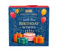 Walnut Tree Creamy Fudge, Birthday Gift Box, Luxury Food Gift, 160g | Handpacked in the UK, with 9 assorted piece. Includes chocolate, coffee, mint, sea salt and fruit-inspired varieties.
