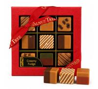 Walnut Tree Creamy Fudge Gift Box, Luxury Food Gift, 160g | Handpacked in the UK, with 9 assorted piece. Includes chocolate, coffee, mint, sea salt and fruit-inspired varieties.