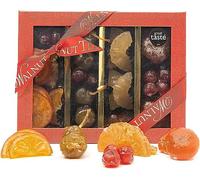 Walnut Tree Glace Fruit Box Selection with Mandarin, Pineapple, Apple, Cherry, Pear - Hand Packed - Suitable for Vegan, Vegetarian, Halal, Gluten Free Diets - Luxury Father’s Day Gift 430g Pack