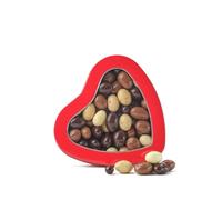 Walnut Tree Heart-Shaped Tin - Gourmet Almonds Gift, Chocolate Covered - Handpacked in the UK - Great Taste Award Winner - Luxury Gift Selection, Birthday, Anniversary, 300g