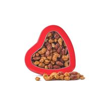 Walnut Tree Heart-Shaped Tin - Gourmet Caramelised Nuts Gift, Sweet Assorted Nuts - Hand Packed - Great Taste Award Winner - Luxury Gift Selection, Birthday, Anniversary, 220g