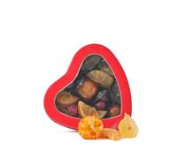 Walnut Tree Heart-Shaped Tin - Gourmet Glace Fruit Gift, Crystallised Fruits - Hand Packed - Great Taste Award Winner - Luxury Gift Selection, Birthday, Anniversary, 220g