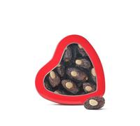 Walnut Tree Heart-Shaped Tin - Gourmet Medjool Dates Gift, Studded with Almonds - Handpacked in the UK - Great Taste Award Winner - Luxury Gift Selection, Birthday, Anniversary, 270g