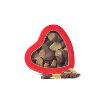 Walnut Tree Heart-Shaped Tin - Gourmet Spicy Ginger Gift, Dipped in Dark Chocolate - Hand Packed - Great Taste Award Winner - Luxury Gift Selection, Birthday, Anniversary, 240g