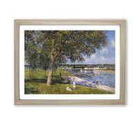 Walnut Tree In A Thomery Field By Alfred Sisley Classic Painting Framed Wall Art Print, Ready to Hang Picture for Living Room Bedroom Home Office Décor, Oak A2 (64 x 46 cm)