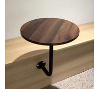 Walnut Wall-Mounted Table Round Bar & Dining Table for Home Café & Kitchen Space-Saving Small Workshop Desk Stylish Hanging Table for Cakes & Office