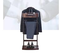 Walnut Wood Coat Rack for Suits Belts Ties Pants - Stylish Storage Solution for Bathroom Office Bedroom - 43.1 x 34.2 x 106.6 cm & Elegant Design
