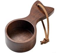 Walnut Wood Coffee Scoop Small Fish Shape Measuring Spoon(A)