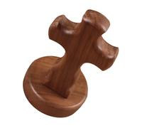 Walnut Wood Religious Standing Crosses With Detachable Stand Decors Easters Gift Spiritual Home Ornament Standing Crucifix