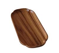 Walnut Wood Serving Tray - Solid Walnut Wood 1 Piece Natural Finish | Bob Food Tray, Cheese Appetizer Board, Kitchen Dinner, Picnic, Barbecue, Gift